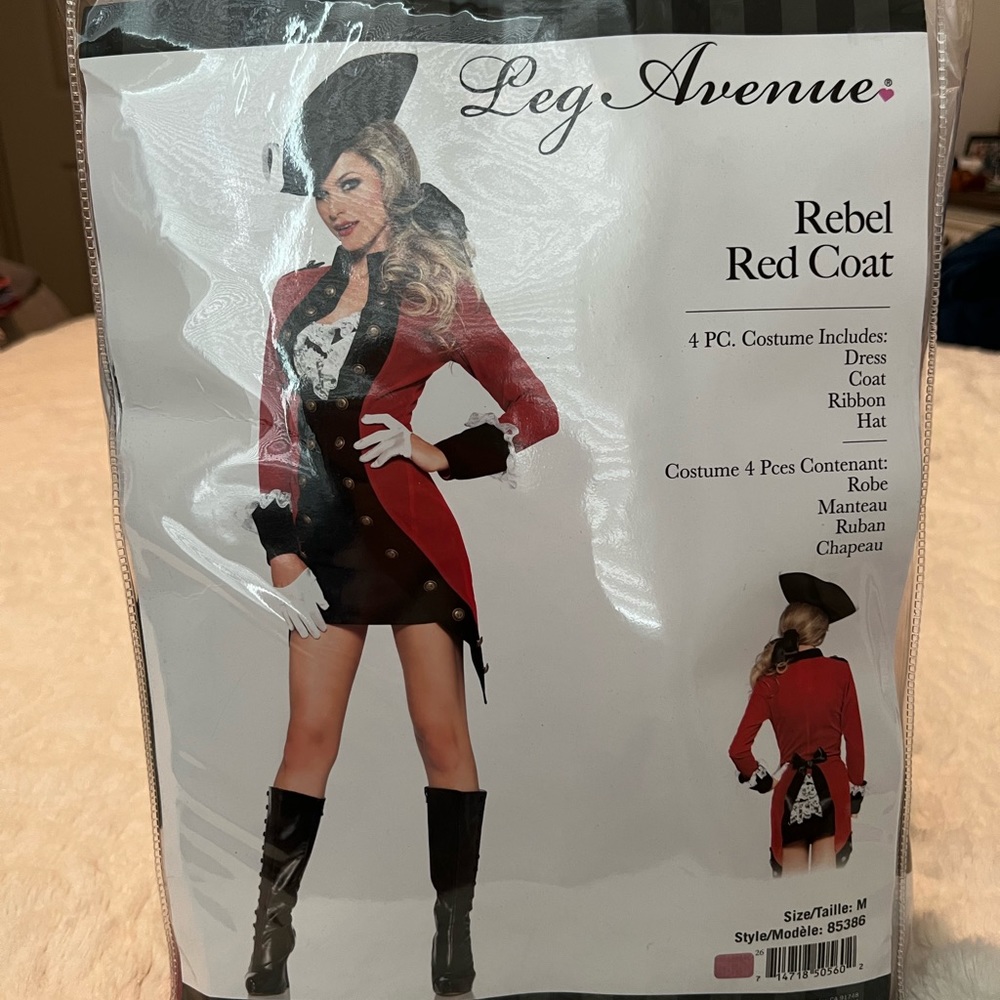 ♥️ Leg Avenue Rebel Red Coat Costume ♥️ Size M